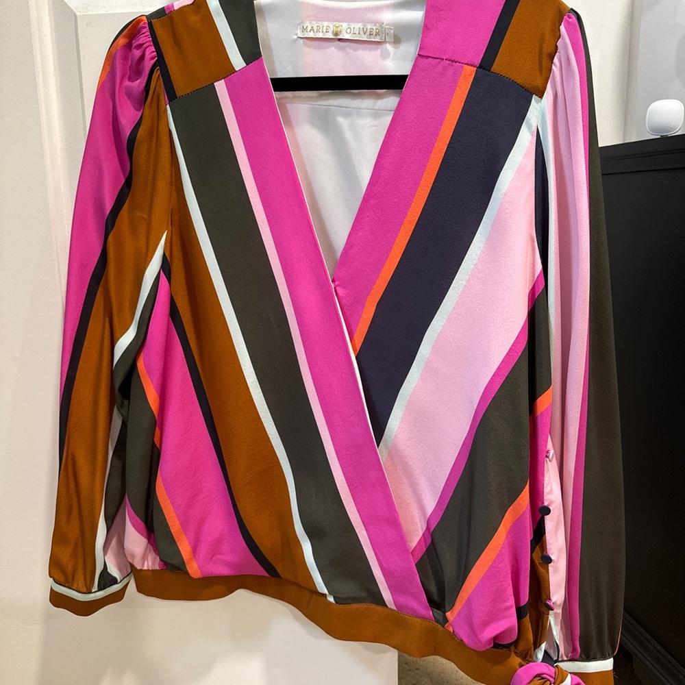 Marie Oliver Multicolor Striped Blouse